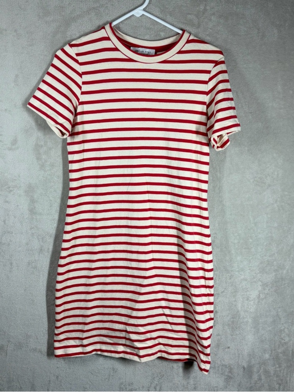 Amour Vert Striped T-shirt Dress Size S‎ Organic Cotton Nautical Classic French